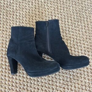 LaCanadien Black Suede Black Suede Ankle Boots
